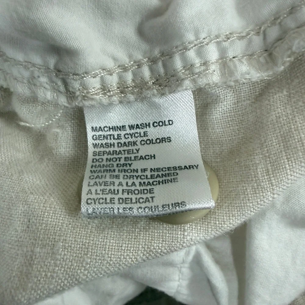 Tommy Bahama Cargo Pants Relax Mens XXL Beige 100% Linen Drawstring Waist Sand
